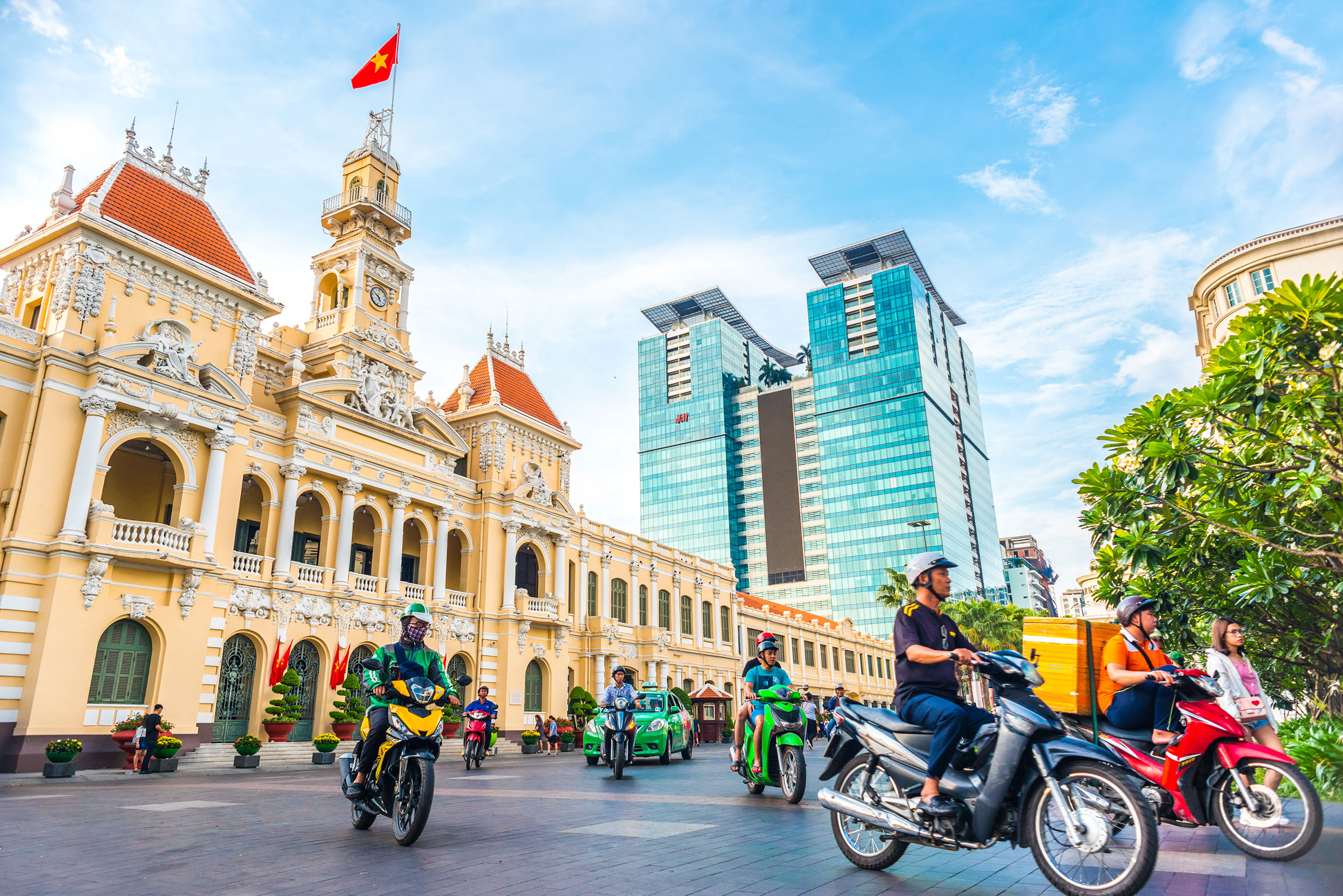 Ho Chi Minh City Hall and surrounding buildings