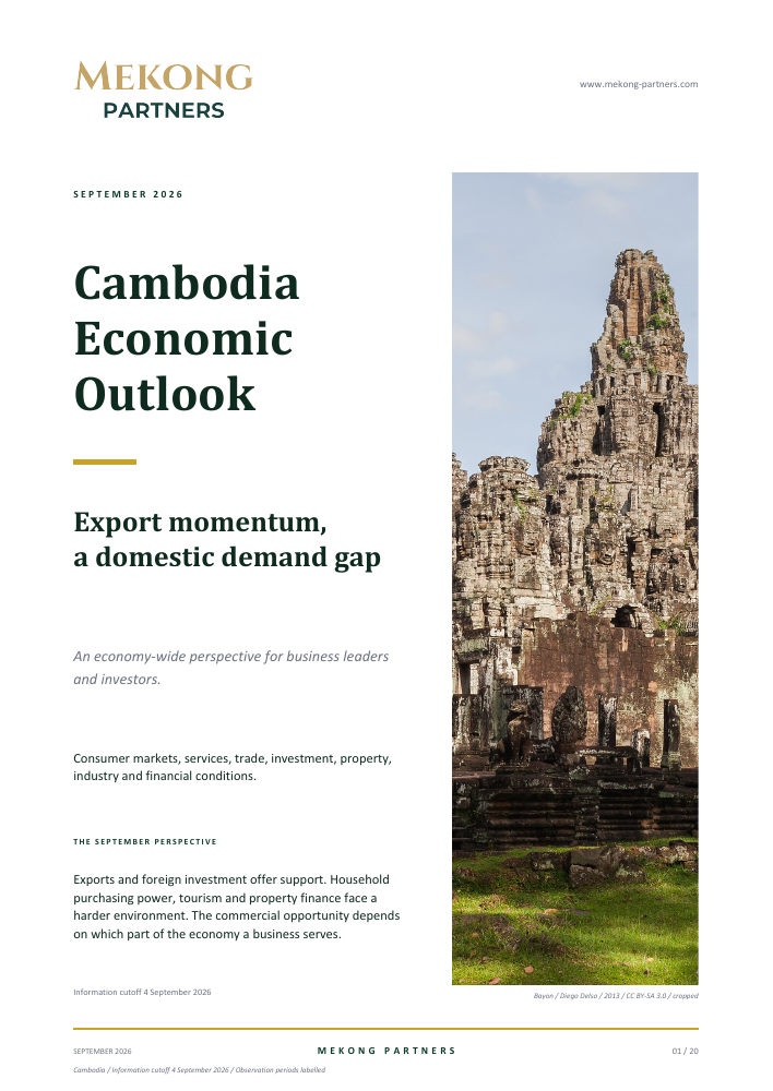 Cambodia Economic Outlook, September 2026, original report cover